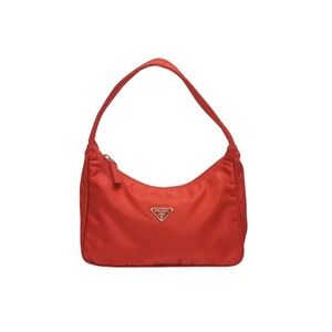 PRADA Hobo One Shoulder Hobo Bag Red Triangle Logo